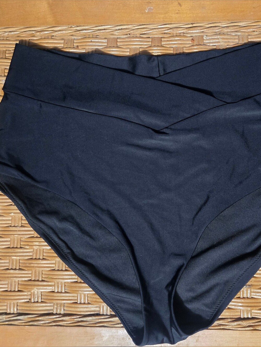 Aerie Black High-Waist Full Coverage Bikini Bottoms